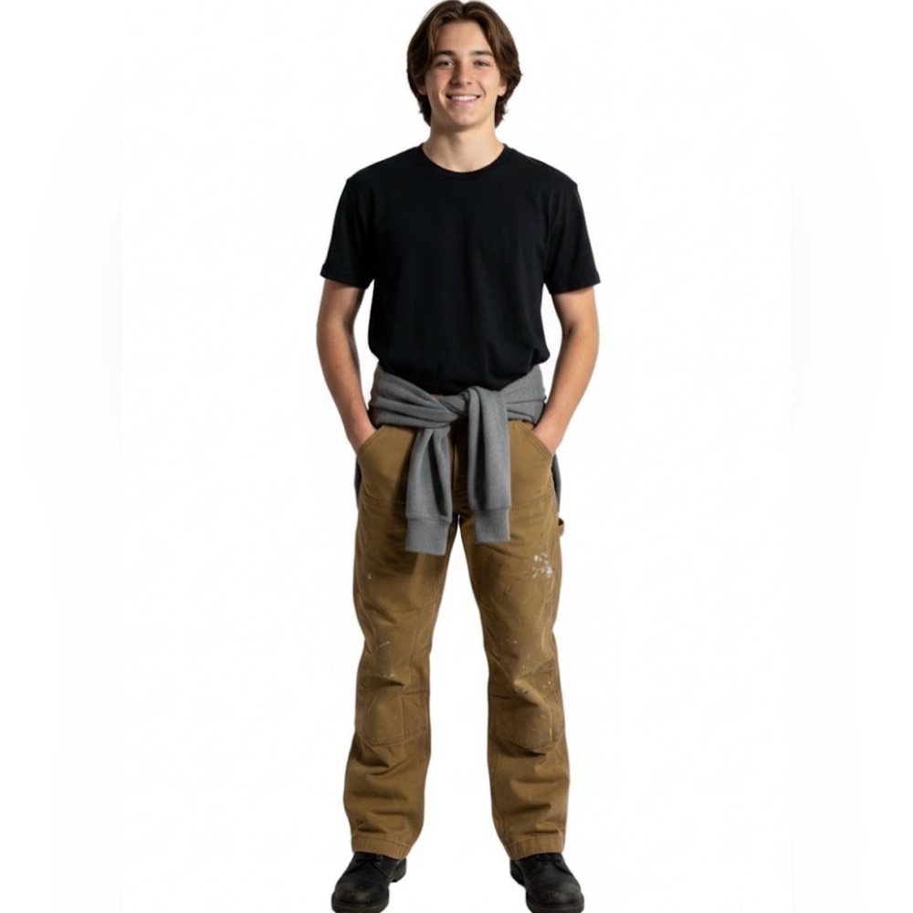 Carhartt Distressed 30 x 30 Inch Tan Brown Work Pants Men’s Well Worn vintage